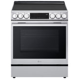 LG LSEL6335XE 30 in. 6.3 cu. ft. Smart Air-Fry True European Convection Electric Range with Radiant Burners PrintProof Stainless Steel