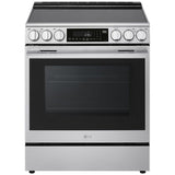 LG LSEL6337XE 30 in. 6.3 cu. ft. Smart Air-Fry True European Convection Slide-In Electric Range with Radiant Burners - PrintProof Stainless Steel
