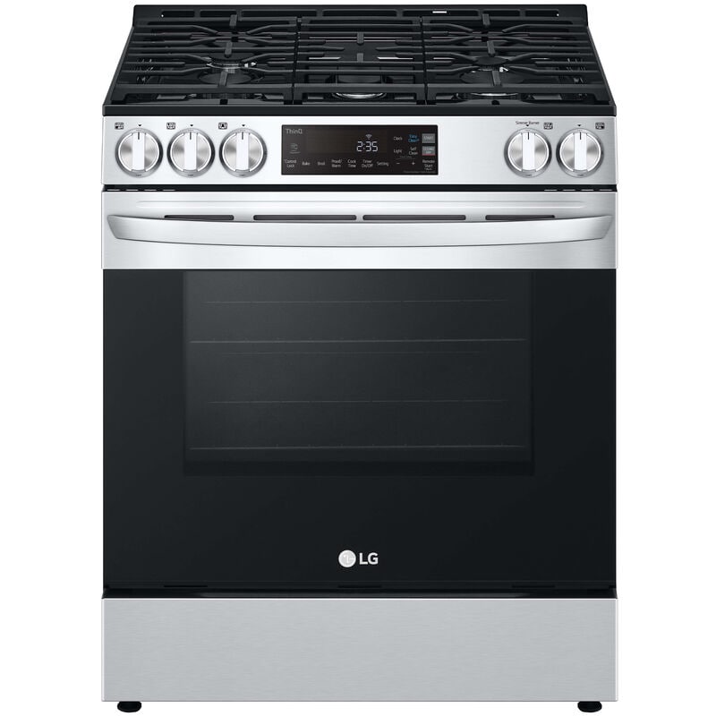 LG LSGL5831F 30 in. 5.8 cu. ft. Smart Slide-In Gas Range with 5 Sealed Burners - PrintProof Stainless Steel