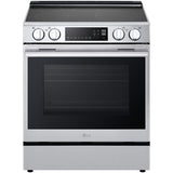 LG LSIL6334XE 30 in. 6.3 cu. ft. Smart Air-Fry True European Convection Slide-In Electric Range with 4 Induction Burners - PrintProof Stainless Steel