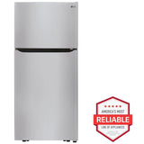 LG LTCS20020S 30 in. 20.2 cu. ft. Top Freezer Refrigerator - Stainless Steel