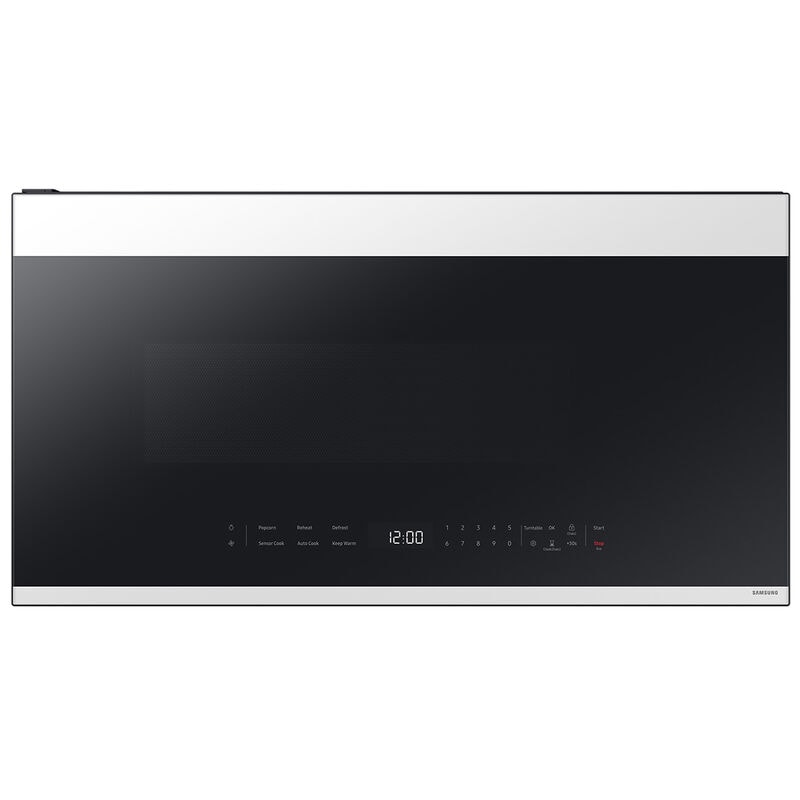 Samsung ME21DB650012 Bespoke 30 in. 2.1 cu. ft. 1000W Smart Over-the-Range Microwave with 400 CFM & Sensor Cooking - White Glass