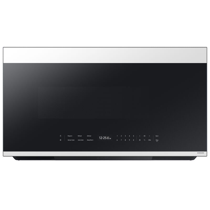 Samsung  ME21DB670012 Bespoke 30 in. 2.1 cu. ft. 1000W Smart Over-the-Range Microwave with 400 CFM & Sensor Cooking - White Glass
