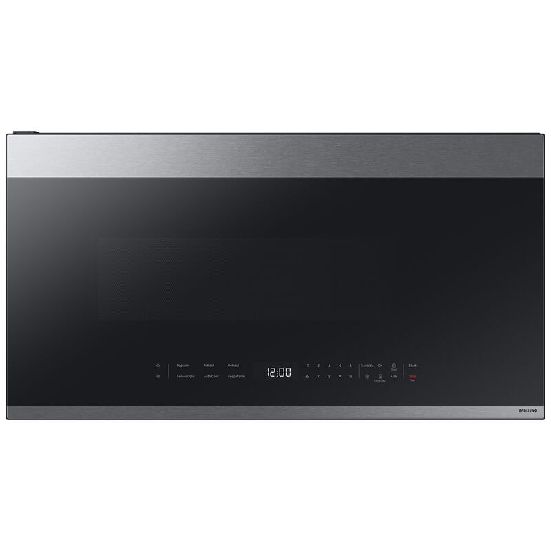 Samsung ME21DG6500SR Bespoke 30 in. 2.1 cu. ft. 1000W Smart Over-the-Range Microwave with 400 CFM & Sensor Cooking - Stainless Steel