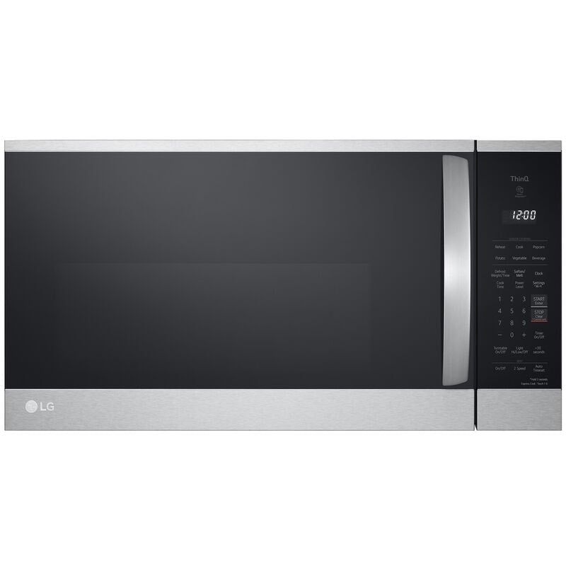 LG MVEM1825F 30 in. 1.8 cu. ft. 1000W Smart Over-the-Range Microwave with 300 CFM & Sensor Cooking - PrintProof Stainless Steel