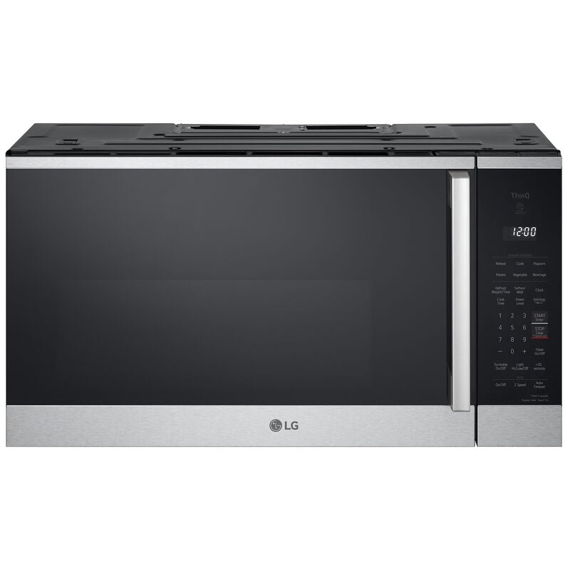 LG MVEM1825X 30 in. 1.8 cu. ft. 1000W Smart Over-the-Range Microwave with 300 CFM & Sensor Cooking - PrintProof Stainless Steel