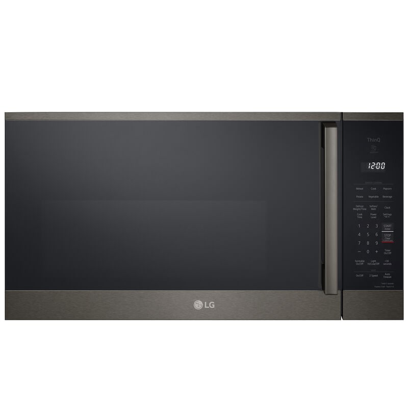 LG MVEM1825Z 30 in. 1.8 cu. ft. 1000W Smart Over-the-Range Microwave with 300 CFM & Sensor Cooking - PrintProof Black Stainless Steel