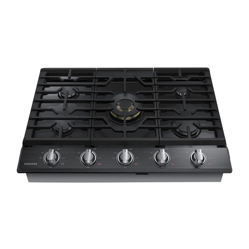 Samsung NA30N7755TG 30 in. 5-Burner Smart Natural Gas Cooktop with Griddle, Simmer Burner & Power Burner - Black Stainless