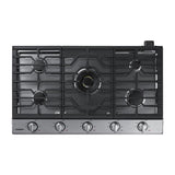 Samsung NA36N7755TS 36 in. 5-Burner Smart Natural Gas Cooktop with Griddle, Simmer Burner & Power Burner - Stainless Steel