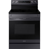 Samsung 30 in. 6.3 cu. ft. Smart Air Fry Standard Convection Electric Range with Smoothtop Burners - Fingerprint Resistant Black Stainless Steel