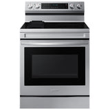 Samsung NE63D6711SR 30 in. 6.3 cu. ft. Smart Air-Fry True European Convection Electric Range with Radiant Burners & Griddle - Stainless Steel