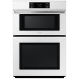 Samsung NQ70CB700D12 Bespoke 30 in. 7 cu. ft. Smart Speed/ Steam Electric Microwave/Wall Oven Combo with Dual Convection & Sensor Cooking - White Glass