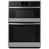 Samsung NQ70CG600DSR 30 in. 7 cu. ft. Smart Speed/ Steam Electric Microwave/Wall Oven Combo with Dual Convection & Sensor Cooking - Stainless Steel