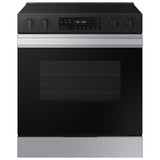 Samsung NSE6DG8100SR Bespoke 30 in. 6.3 cu. ft. Smart Slide-In Electric Range with Radiant Burners - Stainless Steel