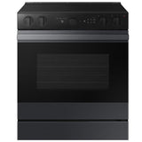 Samsung NSE6DG8502MT Bespoke 30 in. 6.3 cu. ft. Smart Air Fry True European Convection Slide-In Electric Range with Smoothtop Burners - Matte Black Steel