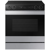 Samsung NSE6DG8700SR Bespoke 30 in. 6.3 cu. ft. Smart Air Fry True European Convection Slide-In Electric Range with Radiant Burners - Stainless Steel