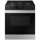 Samsung NSG6DG8100SR Bespoke 30 in. 6 cu. ft. Smart Slide-In Gas Range with 5 Sealed Burners - Stainless Steel