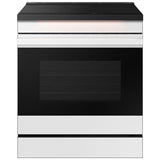 Samsung NSI6DB950012 Bespoke 30 in. 6.3 cu. ft. Smart Air Fry True European Convection Slide-In Electric Range with 4 Induction Burners - White Glass