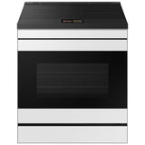 Samsung NSI6DB990012 Bespoke 30 in. 6.3 cu. ft. Smart Air Fry True European Convection Slide-In Electric Range with 4 Induction Burners - White Glass