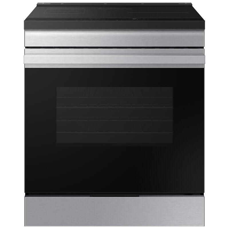 Samsung NSI6DG9300SR Bespoke 30 in. 6.3 cu. ft. Smart Air Fry Standard Convection Slide-In Electric Range with 4 Induction Burners - Stainless Steel