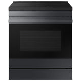Samsung NSI6DG9500MT Bespoke 30 in. 6.3 cu. ft. Smart Air Fry True European Convection Slide-In Electric Range with 4 Induction Burners - Matte Black Steel