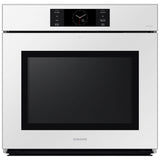 Samsung NV51CB700S12 Bespoke 30 in. 5.1 cu. ft. Smart Steam Electric Single Wall Oven with Dual Convection - White Glass
