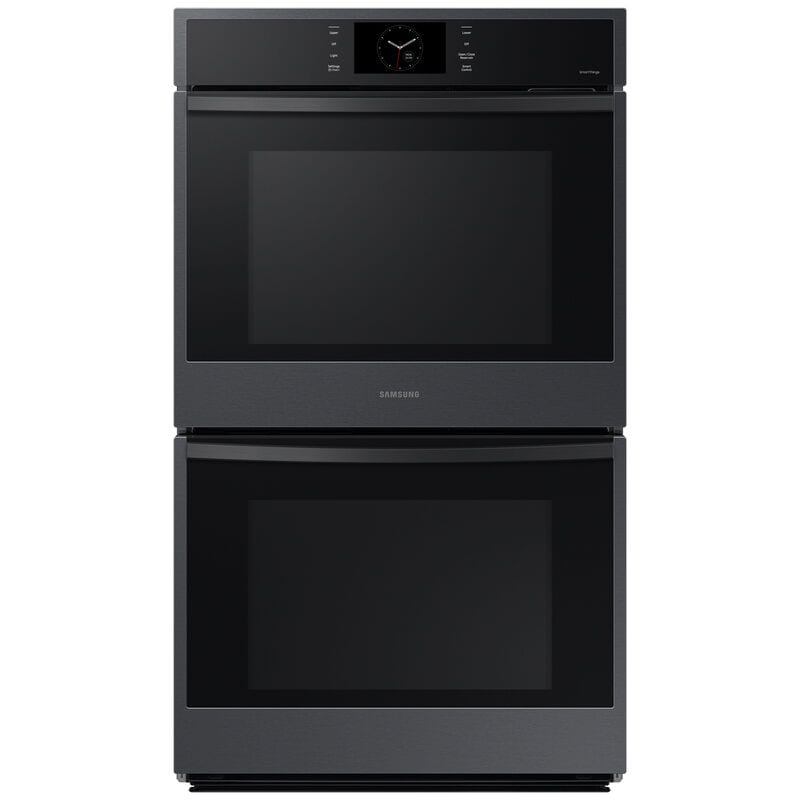 Samsung NV51CG600DMT 30 in. 10.2 cu. ft. Smart Top Control SteamElectric Double Wall Oven with Dual Convection - Matte Black