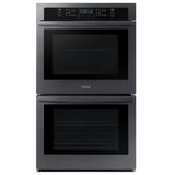 Samsung NV51T5511DG 30 in. 10.2 cu. ft. Smart Top Control Electric Double Wall Oven - Fingerprint Resistant Black Stainless Steel