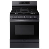 Samsung 30 in. 6 cu. ft. Smart Air Fry Standard Convection Gas Range with 5 Sealed Burners & Griddle - Black Stainless