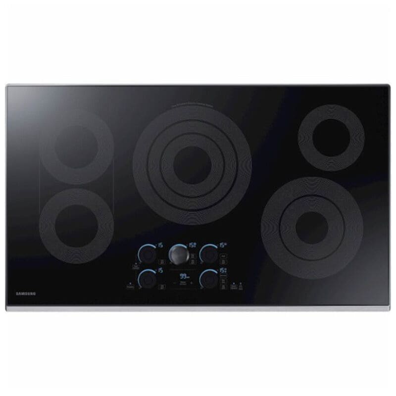 Samsung NZ36K7570RS 36 in. 5-Burner Smart Electric Cooktop with Simmer Burner & Power Burner - Stainless Steel