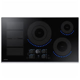Samsung NZ36K7880US 36 in. 5-Burner Smart Induction Cooktop with Simmer Burner & Power Burner - Stainless Steel