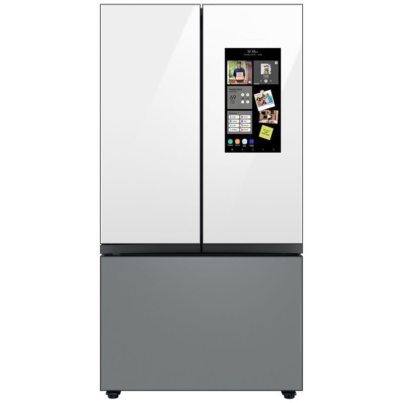 Samsung RF30BB69006M Bespoke 36 in. 29.8 cu. ft. Smart French Door Refrigerator with Internal Water Dispenser - White Glass
