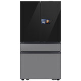 Samsung RF90F23BECR Bespoke 36 in. 22.5 cu. ft. Smart Counter Depth 4-Door French Door Refrigerator with AI Home, Beverage Center & Internal Water Autofill Pitcher - Charcoal Glass & Stainless Steel