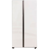 Samsung RS28CB760012 Bespoke 36 in. 28.0 cu. ft. Smart Side-by-Side Refrigerator with Internal Water Dispenser - White Glass