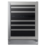 Samsung RW51TS338SR 24 in. Undercounter Wine Cooler with Wire Racks, Dual Temperature Zones & 51 Bottle Capacity - Stainless Steel