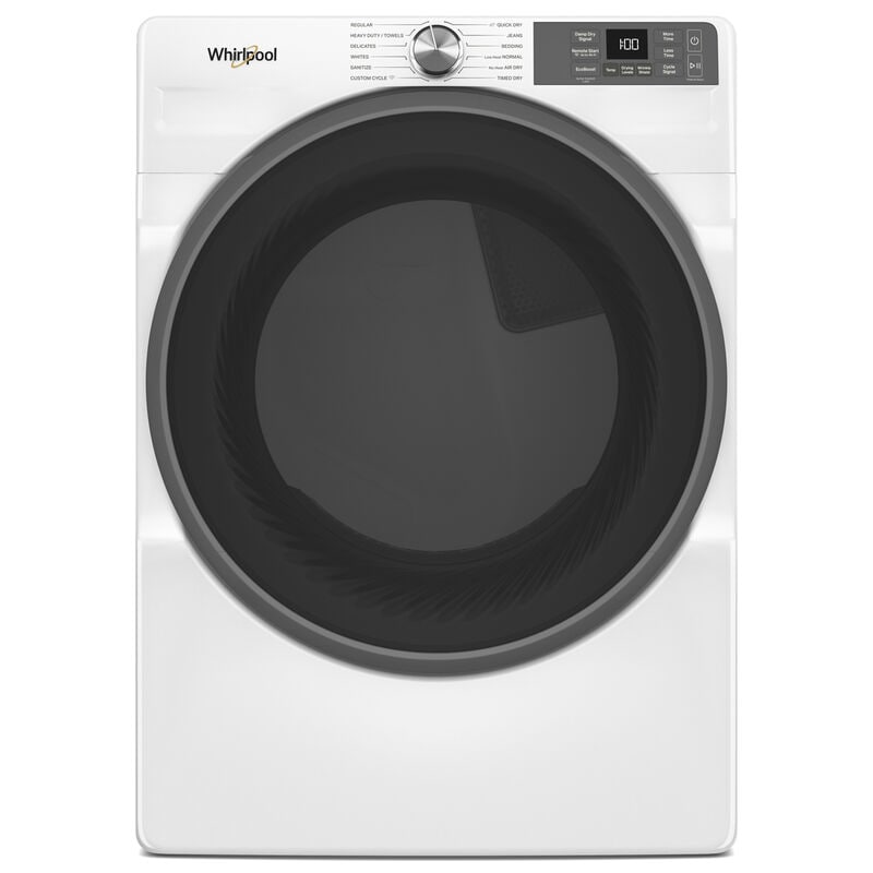 Whirlpool 27 in. 7.4 cu. ft. Smart Stackable Electric Dryer with Sensor Dry & Sanitize Cycle - White