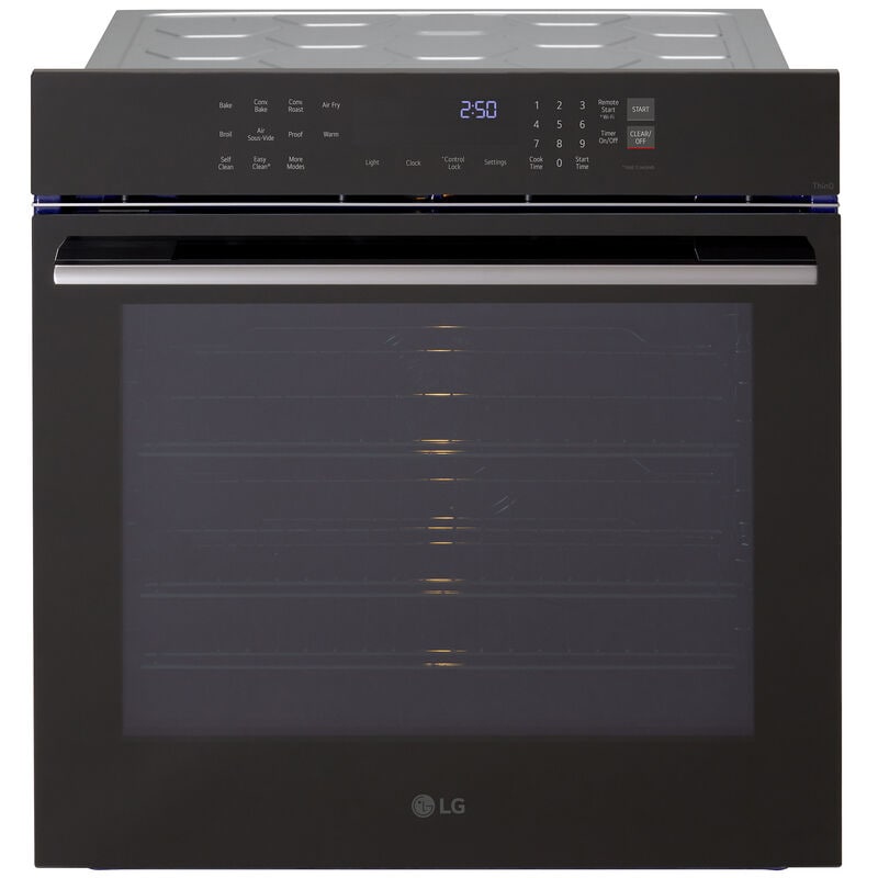 LG WSED3023B 24 in. 3 cu. ft. Smart Electric Single Wall Oven with True European Convection - Black