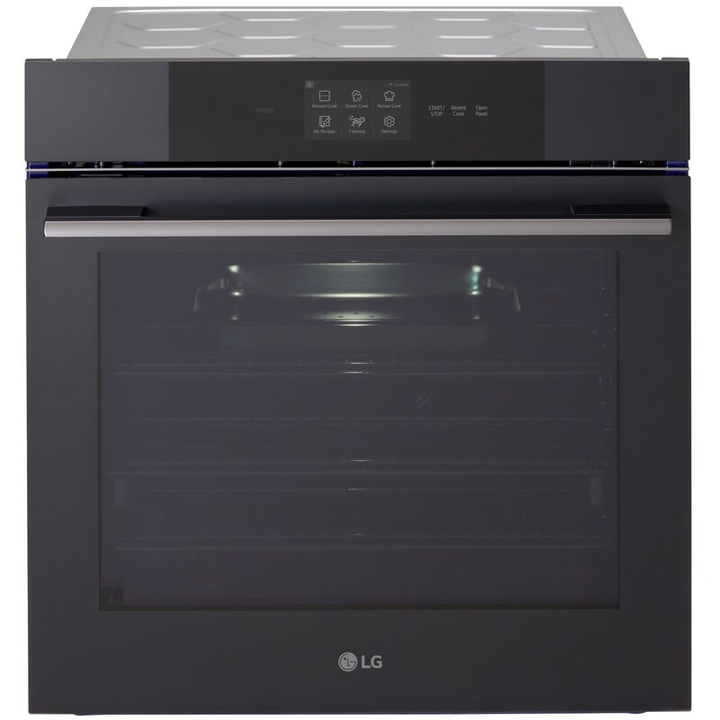 LG WSED3067M 24 in. 3 cu. ft. Smart Steam Electric Single Wall Oven with True European Convection - Matte Black