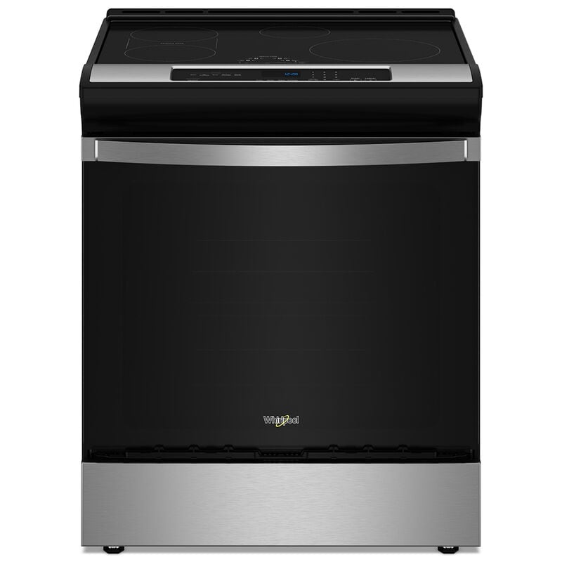 Whirlpool 30 in. 6.4 cu. ft. Air Fry True European Convection Slide-In Electric Range with 4 Induction Burners - Stainless Steel