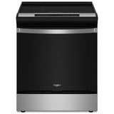 Whirlpool 30 in. 6.4 cu. ft. Air Fry True European Convection Slide-In Electric Range with 4 Induction Burners - Stainless Steel