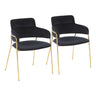 Napoli - Contemporary Chair (Set of 2) - Gold Metal