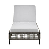 Alegria - Outdoor Patio Adjustable Chaise Lounge Chair With Cushions - Gray