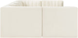Rummi - Armless Velvet Performance Fabric Upholstered 6 Piece Modular Sectional