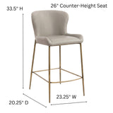 Modern Counter Stool With Upholstered Seat