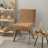 Zoey - Side Chair Set of 2) - Chocolate Chenille & Oak