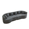 Curved Sectional Sofa With 6 Pillows
