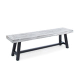 Tranquilizer - Outdoor Acacia Wood Bench With Slat Panel Design