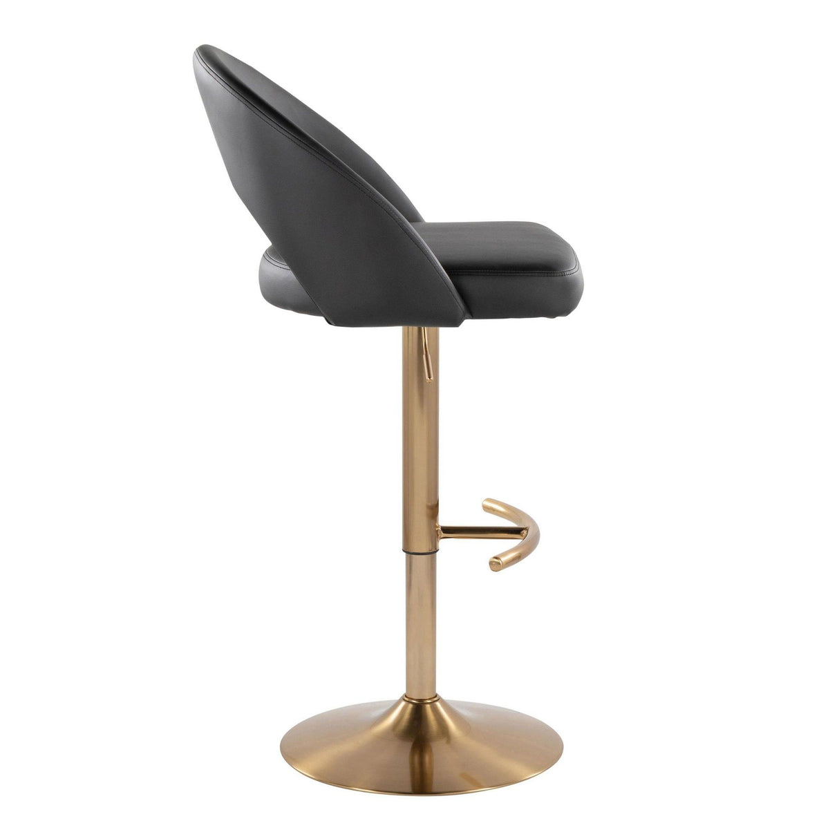 Renee - Adjustable Barstool (Set of 2) - Gold Base