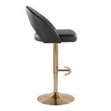 Renee - Adjustable Barstool (Set of 2) - Gold Base