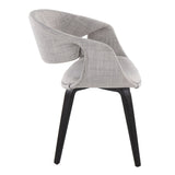 Curvo - Upholstered Chair (Set of 2) - Black Wood Legs